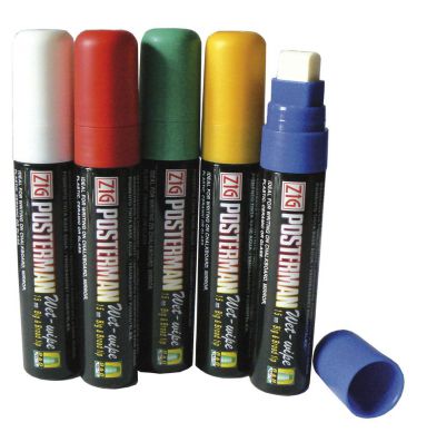 Mixed Colours Liquid Chalk Pens 15mm Chisel Tip