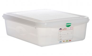 GN Storage Container 1/2 100mm Deep 6.5L - Pack of 6