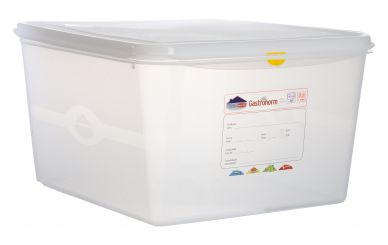 GN Storage Container 2/3 200mm Deep 19L - Pack of 6