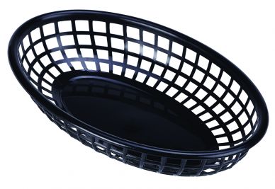 Fast Food Basket Black 23.5 x 15.4cm - Pack of 6