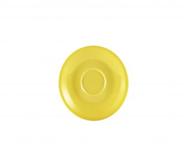 Genware Porcelain Yellow Saucer 12cm - Pack of 6