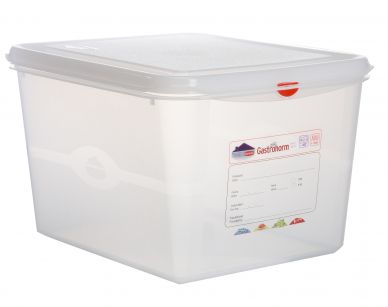 GN Storage Container 1/2 200mm Deep 12.5L - Pack of 6