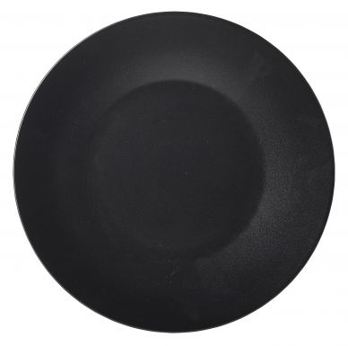 Luna Stoneware Black Wide Rim Plate 21cm/8.25