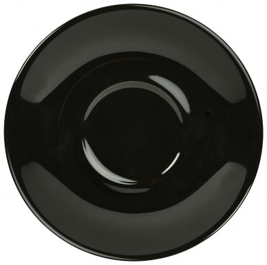 Genware Porcelain Black Saucer 12cm/4.75