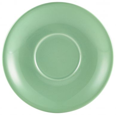 Genware Porcelain Green Saucer 16cm/6.25