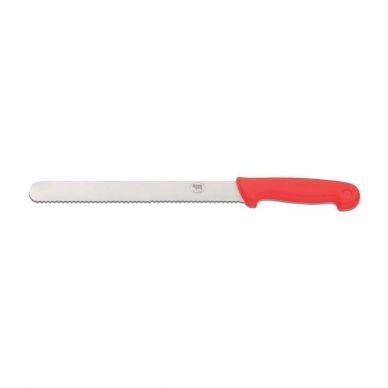 Red Handle Serrated Slicer Knife 30cm (12in)
