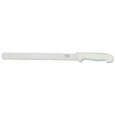 White Handle Serrated Slicer Knife 30cm (12in)