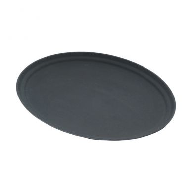 Oval Non Slip Tray Black 685mm x 558mm