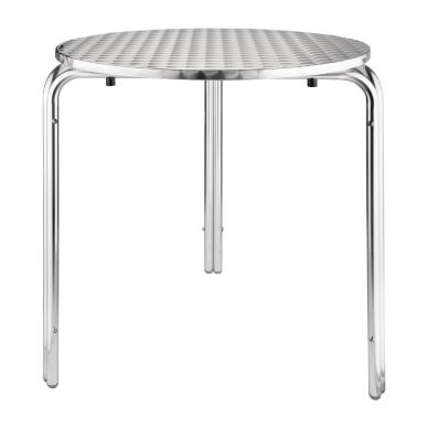 Bolero Round Stainless Steel Bistro Table 700mm