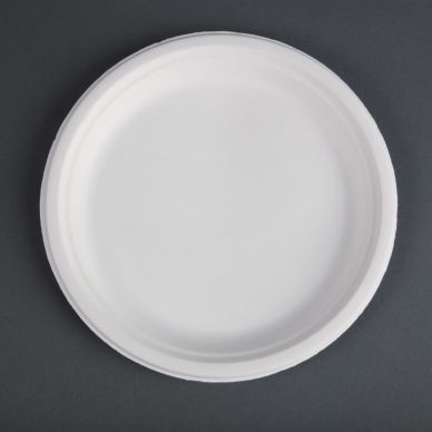 Fiesta Compostable Bagasse Plates Round 260mm (Pack of 50)