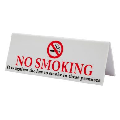 Beaumont No Smoking Table Sign Plastic