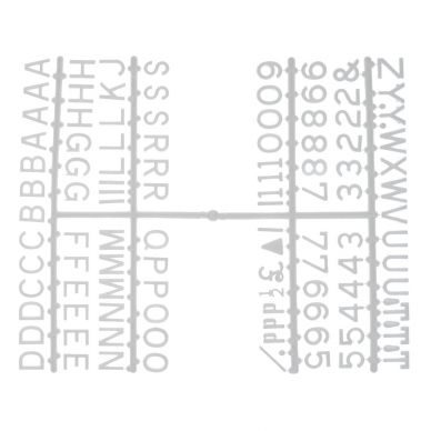 Beaumont 12mm Letter Set (660 characters) White