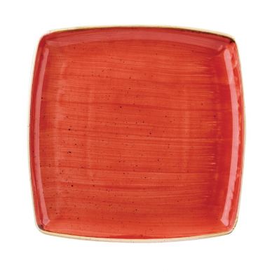 Churchill Stonecast Square Plate Berry Red 268 x 268mm (Pack of 6)
