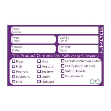 Puracycle Reusable Purple Allergen Labels (Pack of 20)