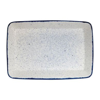 Churchill Stonecast Hints Rectangular Baking Dishes Indigo Blue 250 x 380mm