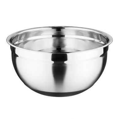 Vogue Stainless Steel Mixing Bowl with Silicone Base 8Ltr