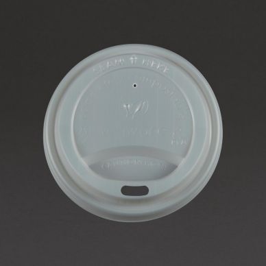 Vegware Compostable Coffee Cup Lids 225ml / 8oz (Pack of 1000)
