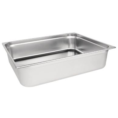 Vogue Stainless Steel 2/1 Gastronorm Tray