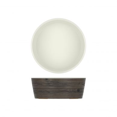 Oak/White New Haven Melamine Bowl 26.5 x 10cm