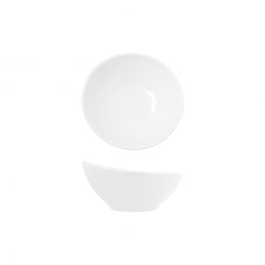 White Osaka Melamine Curved Bowl 14.4 x 14.1 x 7cm - Pack of 12