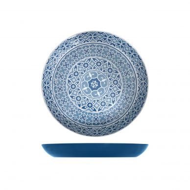 Blue Marrakesh Melamine Bowl 38 x 4.5cm