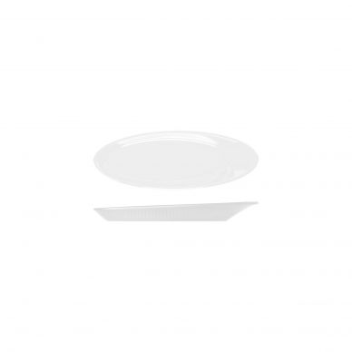 Opulence White Boston Melamine Oval Plate 25.5 x 9.2cm - Pack of 10