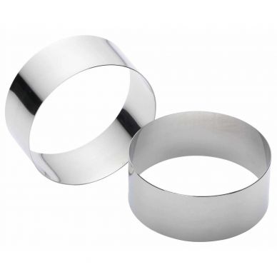 Kitchen Craft Set of Two Stainless Steel Large Cooking Rings