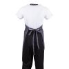 Whites V Neck Service Bib Apron Charcoal