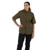 Southside Band Collar Chefs Jacket Khaki