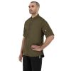 Southside Band Collar Chefs Jacket Khaki