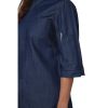 Southside NY Queens Womens Denim Lightweight Chef Shirt