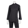 Chef Works Hartford Lightweight Zip Womens Chef Jacket Black