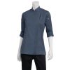 Chef Works Hartford Lightweight Zip Womens Chef Jacket Blue