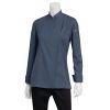 Chef Works Hartford Lightweight Zip Womens Chef Jacket Blue