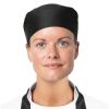 Nisbets Essentials Chef Skull Caps Black (Pack of 2)