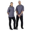 Southside Band Collar Chefs Jacket Charcoal