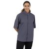 Southside Band Collar Chefs Jacket Charcoal