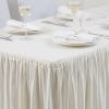 Table Top Cream Cover & Skirting - Pliss Style