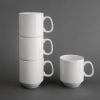 Olympia Whiteware Stacking Mugs 284ml 10oz (Pack of 12)