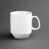 Olympia Whiteware Stacking Mugs 284ml 10oz (12 Pack)