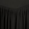 Table Top Black Cover & Skirting - Plisse Style