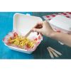 Fiesta Compostable Bagasse Hinged Food Containers 182mm