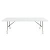 Bolero Rectangular Centre Folding Table White 8ft (Single)