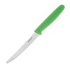 Hygiplas Serrated Tomato Knife Green 10cm