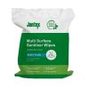 Jantex Green Surface Sanitiser Wipes Refill Pack 200mm (Pack of 400)