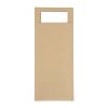 Europochette Brown Cutlery Pouch with White Napkin (500 pack)