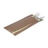 Europochette Bari Brown Cutlery Pouch with Napkin (100 pack)
