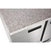 Polar G-Series 3 Door Counter Fridge with Granite Work Top 368Ltr