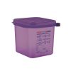 Araven Allergen Polypropylene 1/6 Gastronorm Food Container Purple 2.6Ltr