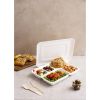 Vegware 5 Compartment Bagasse Meal Trays with Lid (Pack of 200)